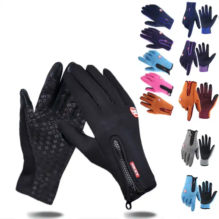 Pair Black Sports Gloves For Autumn And Winter, Suitable For Cycling, Outdoor, Anti-slip, Warm, Fleece, Mountaineering, Skiing, Gothic Motorcycle Gloves For Men