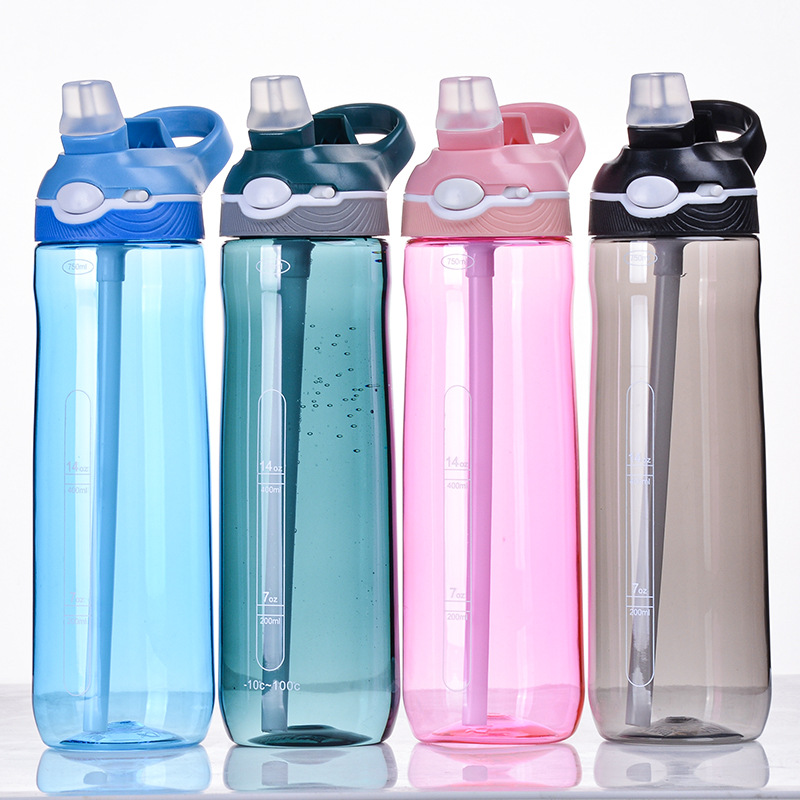 25oz tritan sport Water bottle with straw bpa free with customized