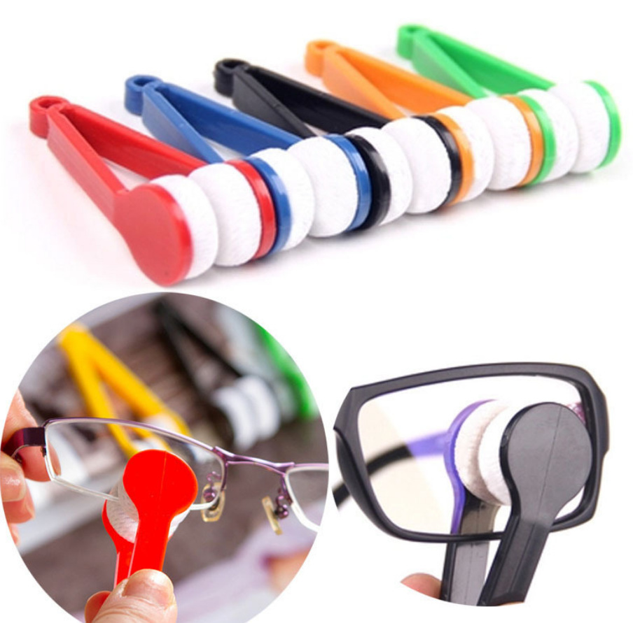 Portable Glasses Eraser Eye Multi-Function Eyeglasses Cleaner Multi Functional Cleaning Brush Eyeglasses Cleaner Brush Lens Fiber Student Glasses Clip