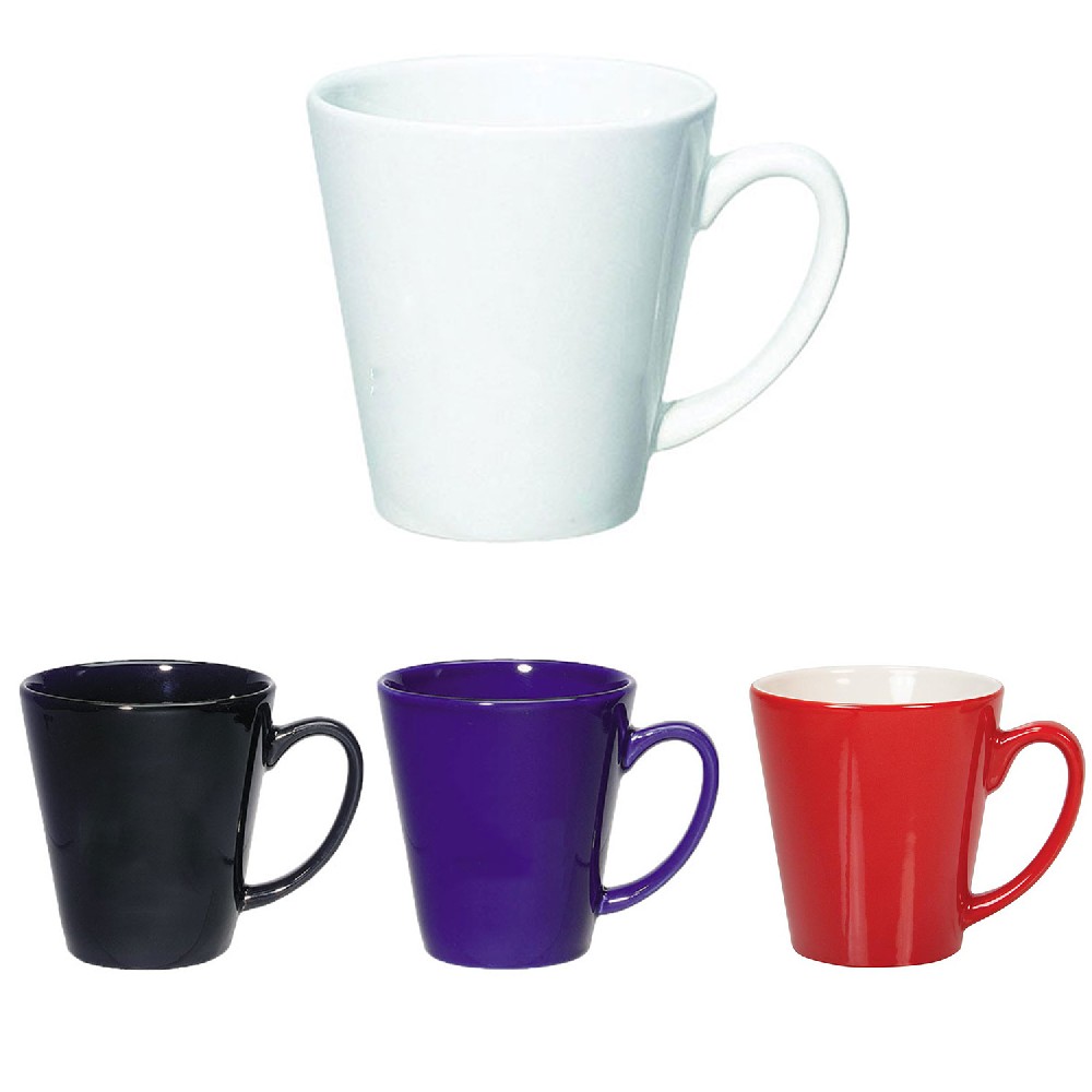 12 OZ Ceramic Coffee Cup Simple Pure White Ceramic Cup Plain Large Tall White Ceramic Milk Tea Coffee Mug with Handle