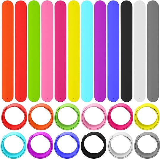 Rainbow Silicone Slap Bracelets, 12 Colors Slap Bracelet Wristbands Soft and Safe for Party Decorations Favors