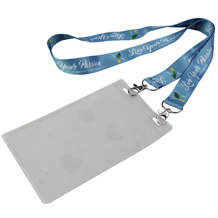 Clear ID Badge Holder with Lanyard Black Lanyards with Vertical Waterproof ID Badge Holder for Office, School, Travel