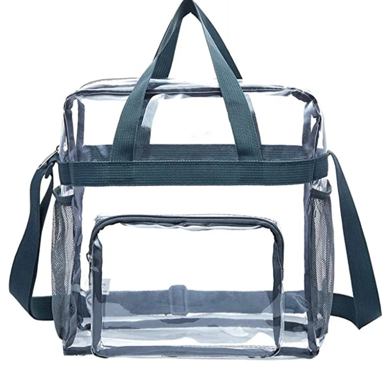 OZ291 Clear Tote Bag Stadium Approved 12x6x12 with Removable Strap