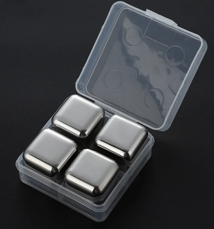 OZ298  Stainless Steel Whiskey Chilling Rocks Reusable Ice Cube