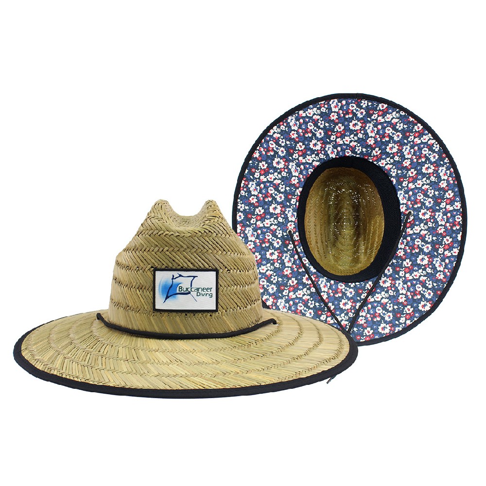 OZ372 Sun Straw Hat Wide Brim Summer Foldable Packable Beach