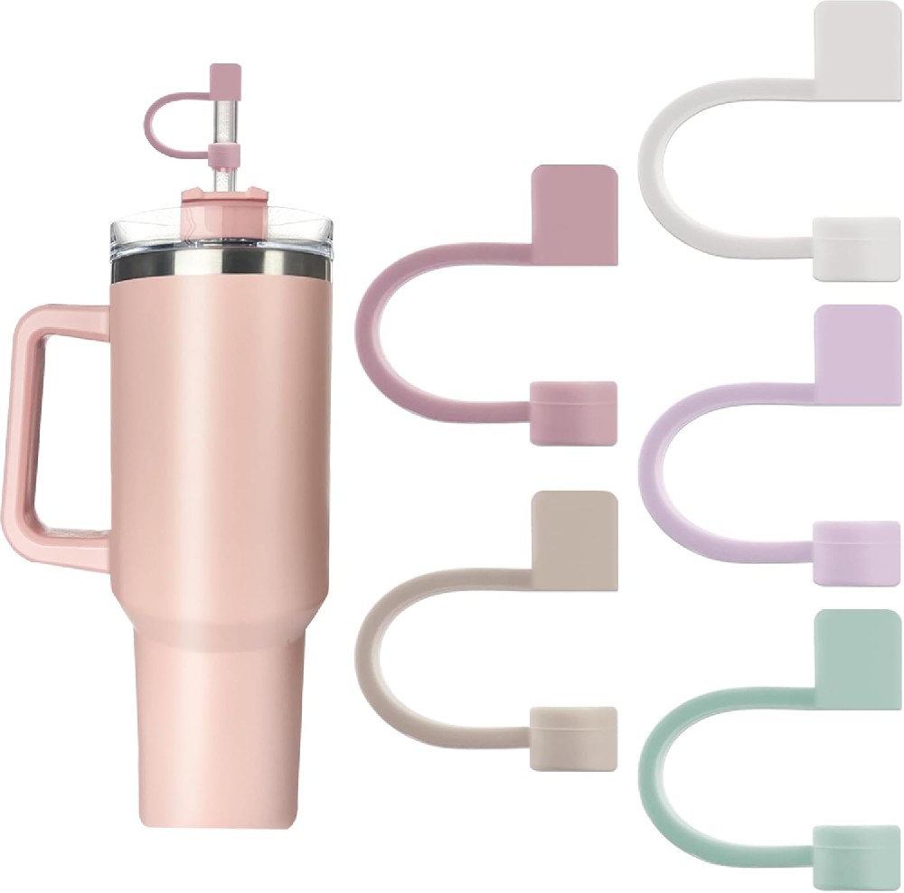 OZ357  Silicone Straw Covers Compatible with Stanley Cups Tumblers