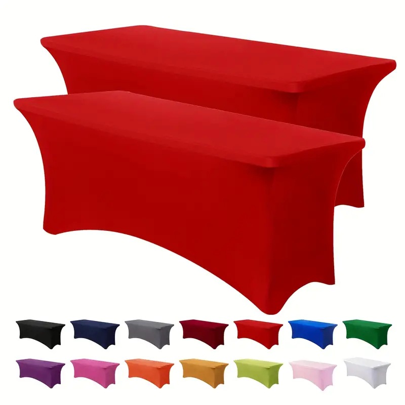 OZ252  Spandex Tablecloth 6FT Fitted Washable and Wrinkle Resistant