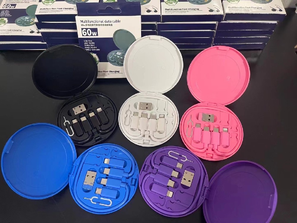 OZ323 Multi USB Charging Adapter Cable Kit C to iOS Device Box
