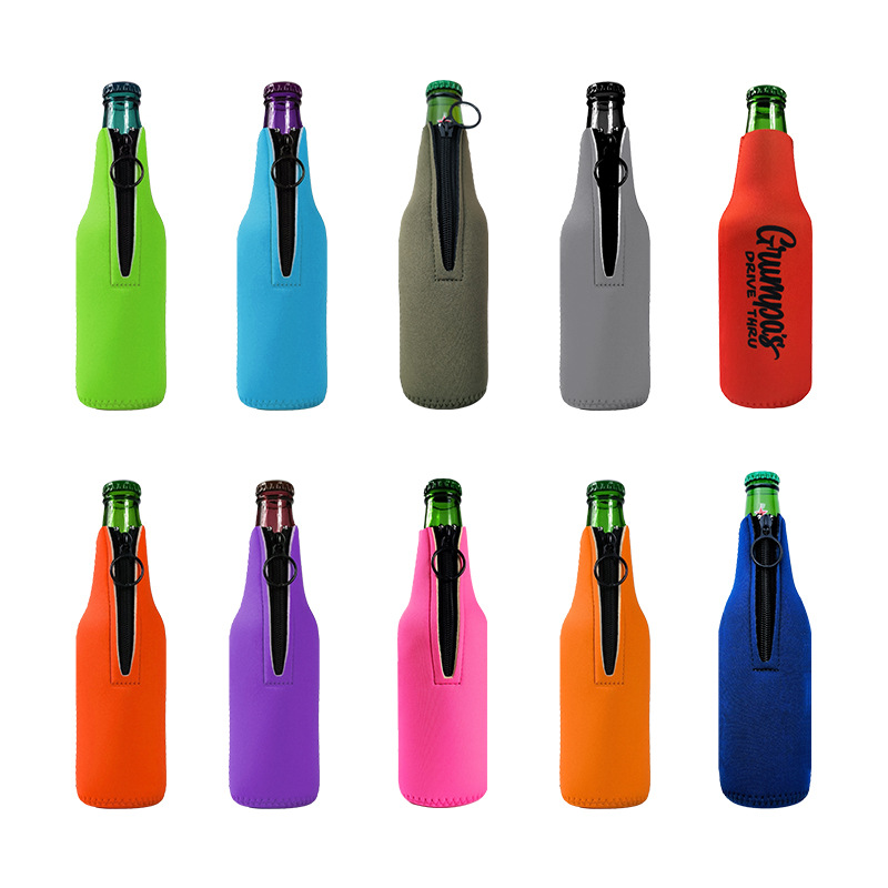 OZ033  Beer Bottle Insulator Sleeve Different Color Zip-up Jackets