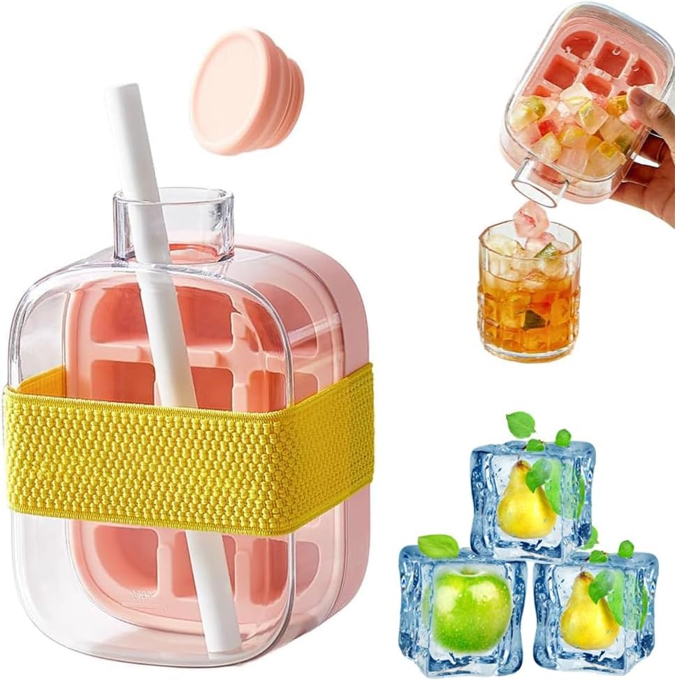 OZ135 Ice Cube 2 in 1 My Crush Cup Water Bottle with Straw