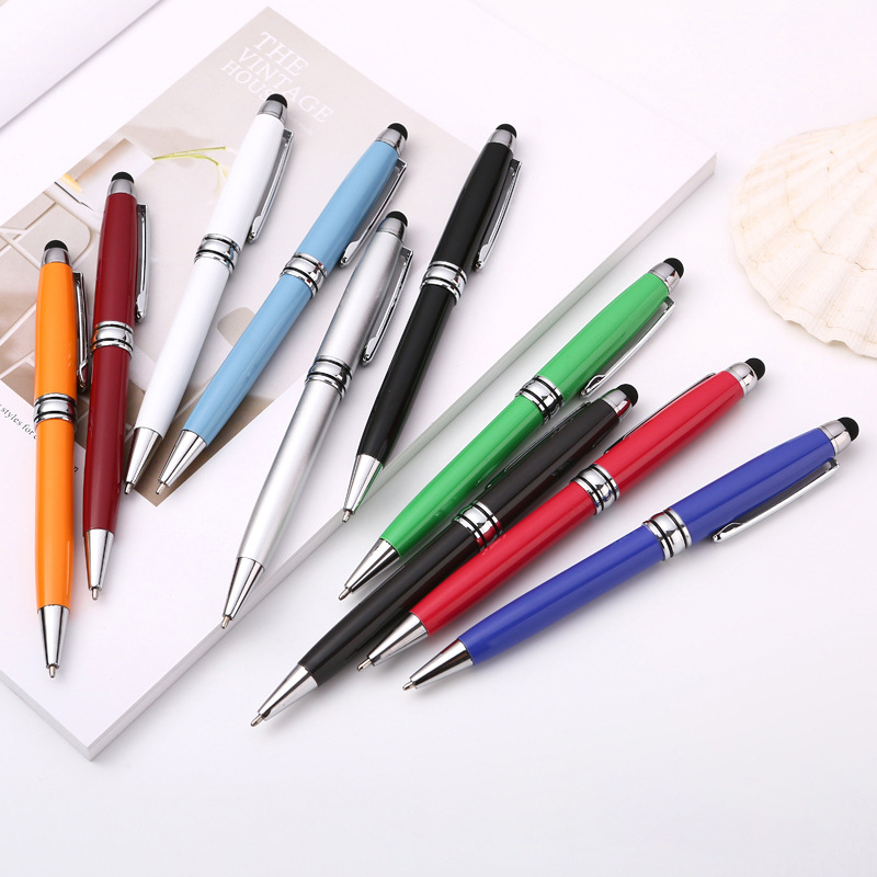 OZ151 Metal Retractable Ballpoint Pen with Stylus tip and Clip
