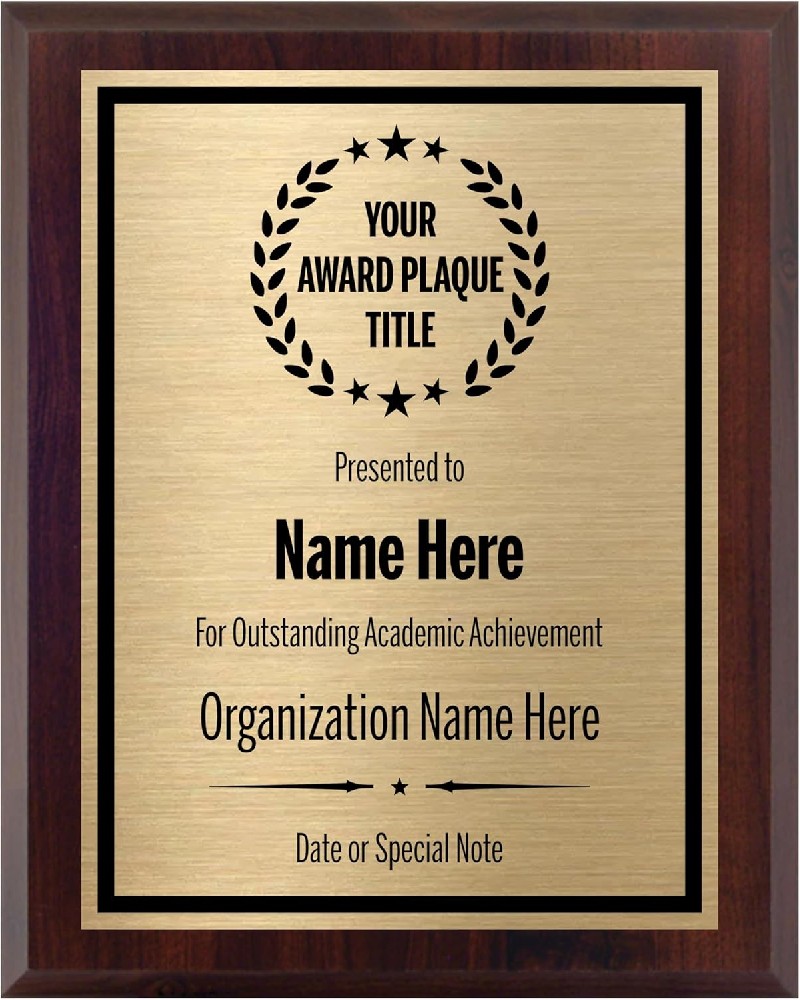 OZ140 Customized Award Plaques Personalized with Text and Title