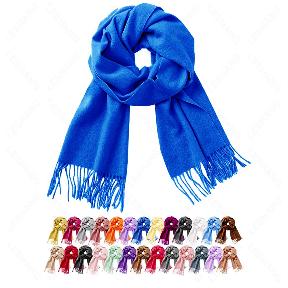 OZ079 Unisex Plain Solid Color Winter Scarf Cashmere Feel Soft