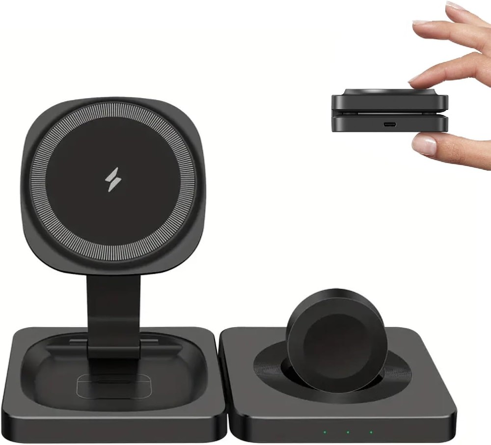 OZ137 3 in 1 Travel Charging Station for Apple Devices Foldable