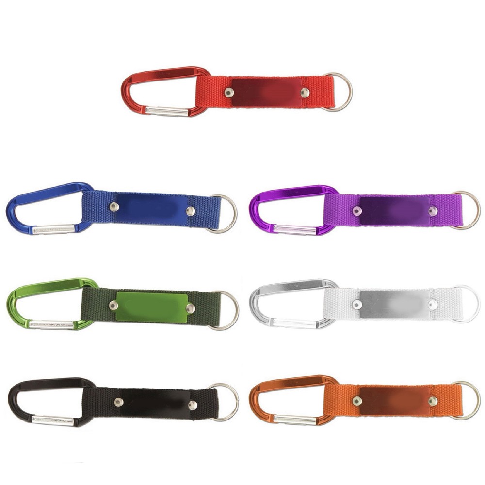 OZ159 Personalized Essentials Strap Happy Carabiner Keychain